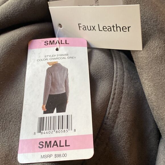 Philosophy Faux Leather Suede Moto Jacket Size Small NWT - Picture 6 of 6